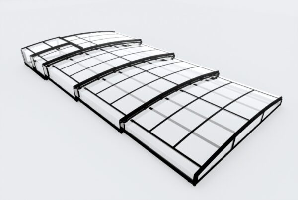 GreenYard Poolüberdachung "Aqualina" aus Aluminium, ca. 8, 81 x 4, 26 x 0, 92 m