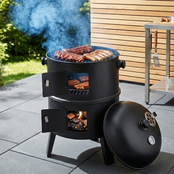 Hardin 1fachgut 3 – in – 1 Räuchergrill vertikal, ca. 40 x 80 cm