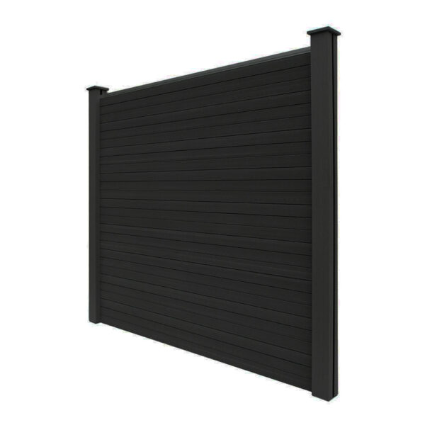 Prestige Home Living Outdoor WPC – Sichtschutzzaun CARACAS – 5 Elemente + 6 Pfosten – Anthrazit