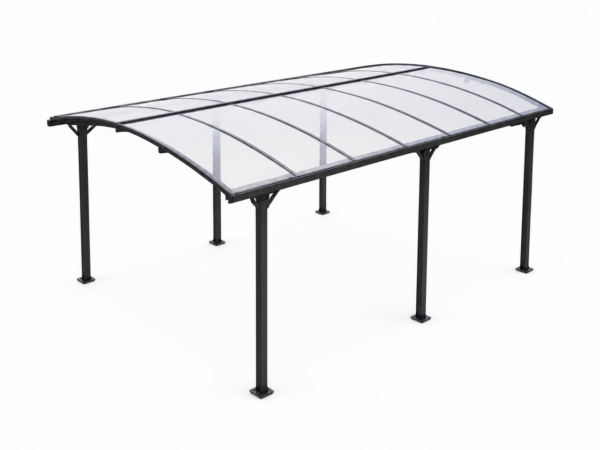 CHILLROI Carport mit Bogendach, Saint – Tropez, ca. 503 x 328 x 211 cm – Anthrazit