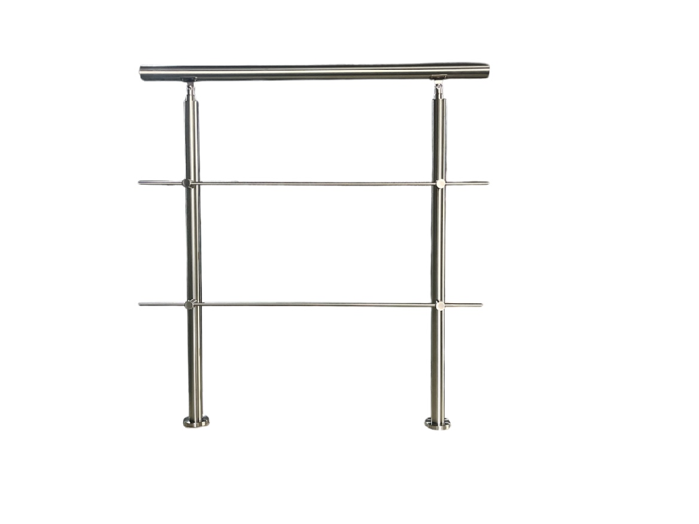 Prestige Home Living Outdoor Treppengeländer Set – ca. 100x 106, 5 cm, Edelstahl inkl. 2 Querstreben und 2 Pfosten