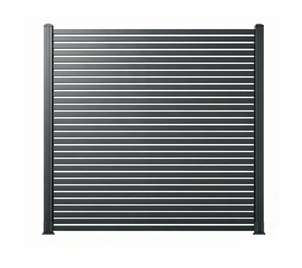 Hardin 1fachgut Premium Aluminium – Sichtschutzzaun CORTINA – 1 Element + 2 Pfosten – Anthrazit