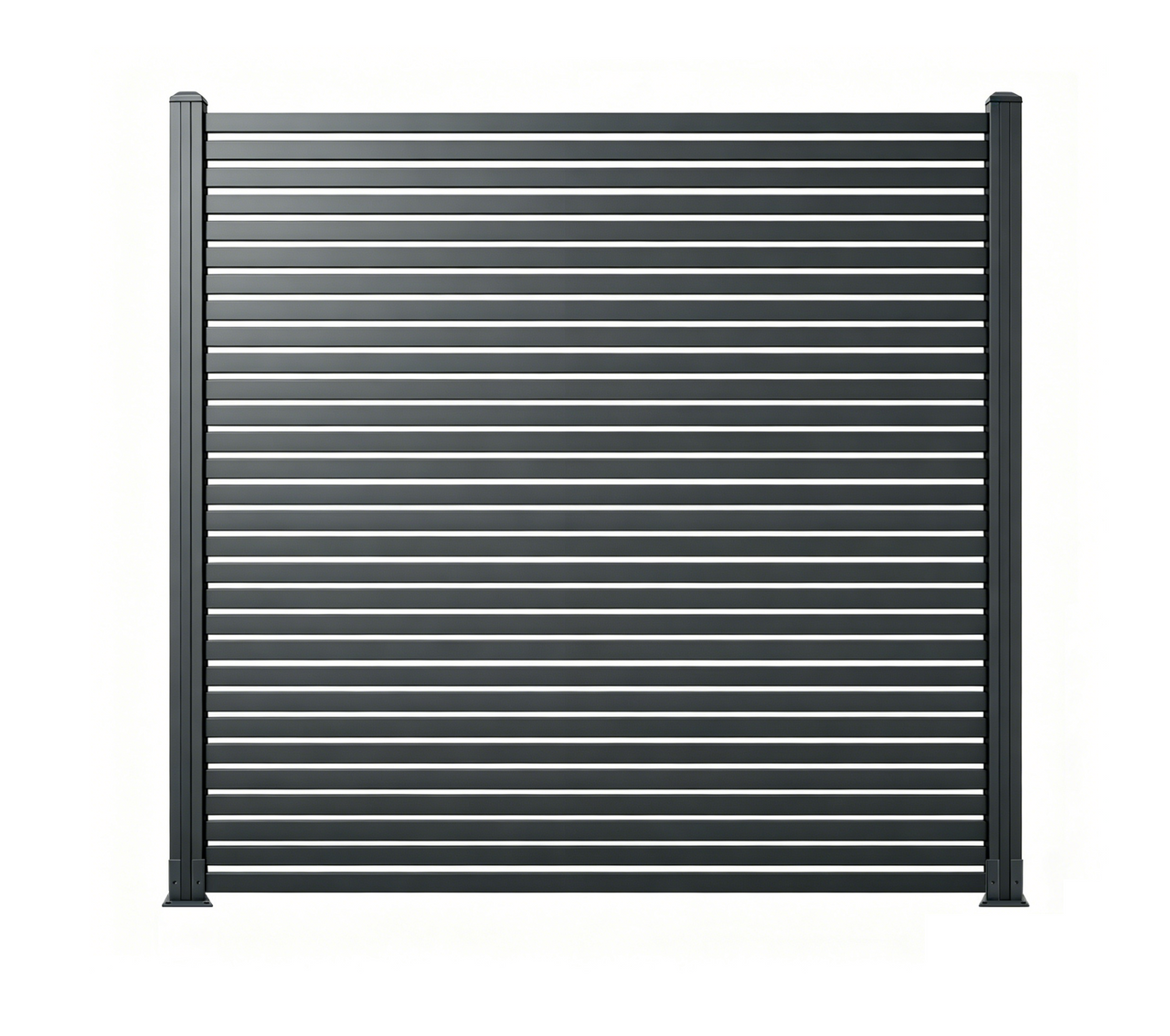 Hardin 1fachgut Premium Aluminium – Sichtschutzzaun CORTINA – 1 Element + 2 Pfosten – Anthrazit