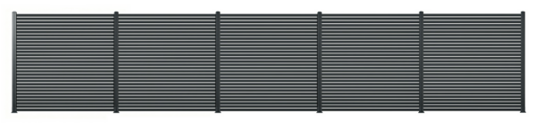 4059306136469-1 Hardin 1fachgut Premium Aluminium – Sichtschutzzaun CORTINA – 5 Elemente + 6 Pfosten – Anthrazit