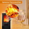 4062048010614-8 Tronitechnik Elektrokamin elektrisch – Kaminfeuer mit LED Flammeneffekt, 1kW/2kW, fenster 2000 Watt