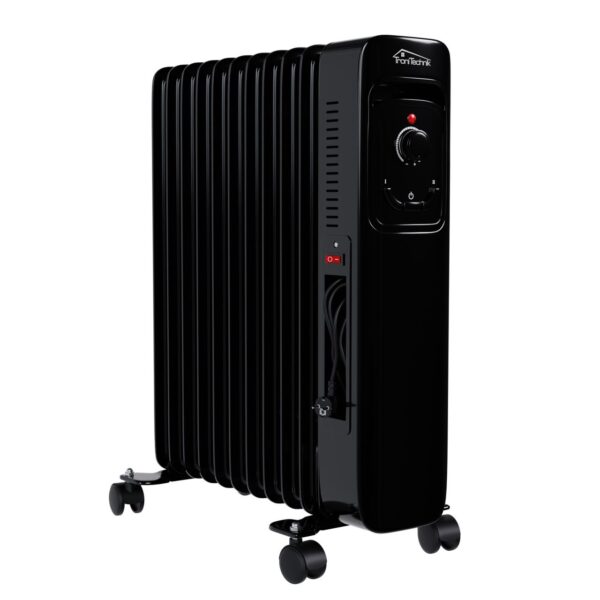4062048013226-1 Tronitechnik Ölradiator TT – OR 211 Schwarz – 11 Rippen, 3 Heizstufen, Thermostat