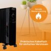 4062048013226-10 Tronitechnik Ölradiator TT – OR 211 Schwarz – 11 Rippen, 3 Heizstufen, Thermostat