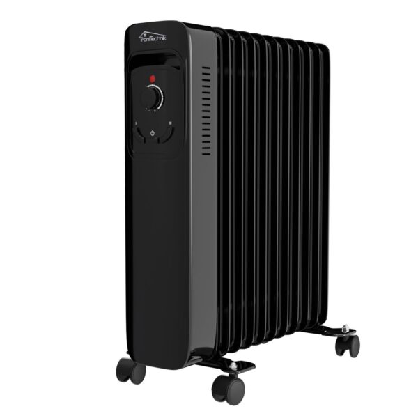 4062048013226-2 Tronitechnik Ölradiator TT – OR 211 Schwarz – 11 Rippen, 3 Heizstufen, Thermostat