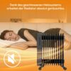 4062048013226-9 Tronitechnik Ölradiator TT – OR 211 Schwarz – 11 Rippen, 3 Heizstufen, Thermostat