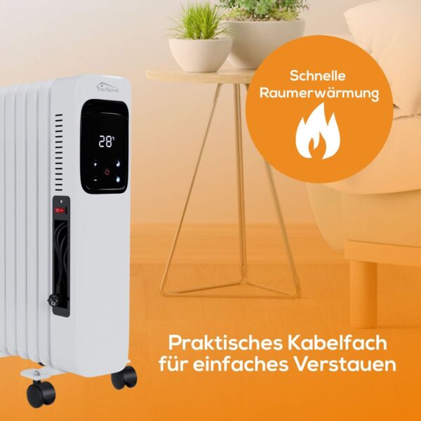 Tronitechnik Ölradiator TT – OR 307 Weiß – WiFi, LCD, 7 Rippen