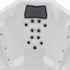 Tronitechnik Outdoor Whirlpool Spa PANAREA 210cm x 210cm mit Heizung, Hydromassage, Farblicht mit Thermoabdeckung