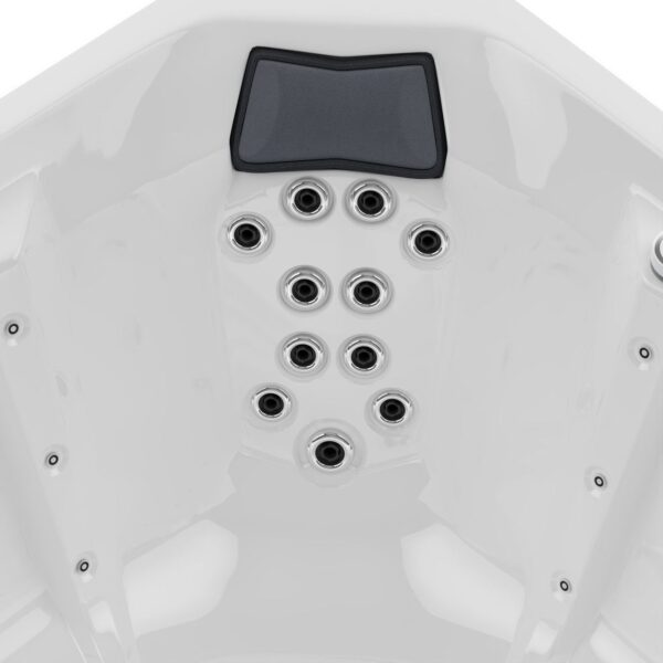 Tronitechnik Outdoor Whirlpool Spa PANAREA 210cm x 210cm mit Heizung, Hydromassage, Farblicht mit Thermoabdeckung