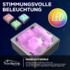 Tronitechnik Outdoor Whirlpool Spa PANAREA 210cm x 210cm mit Heizung, Hydromassage, Farblicht mit Thermoabdeckung