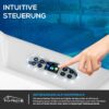 Tronitechnik Outdoor Whirlpool Spa PANAREA 210cm x 210cm mit Heizung, Hydromassage, Farblicht mit Thermoabdeckung