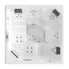 Tronitechnik Outdoor Whirlpool Spa PANAREA 210cm x 210cm mit Heizung, Hydromassage, Farblicht mit Thermoabdeckung