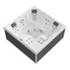 Tronitechnik Outdoor Whirlpool Spa PANAREA 210cm x 210cm mit Heizung, Hydromassage, Farblicht mit Thermoabdeckung