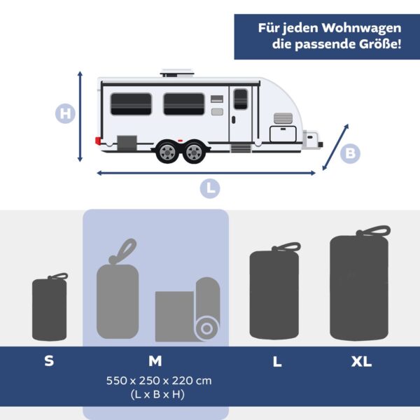 4062961005070-2 Lemodo Wohnwagen Schutzhülle, M 550 x 250 x 220 cm