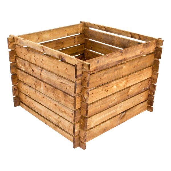 4062961007159-1 Lemodo Komposter aus Holz, gartenkomposter braun imprägniert