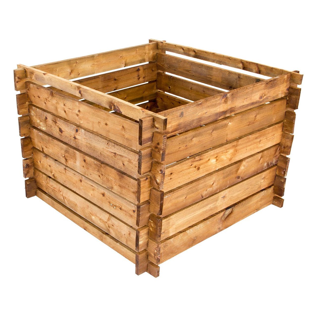 Lemodo Komposter aus Holz, gartenkomposter braun imprägniert