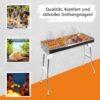 Lemodo Klappbarer Holzkohlegrill, Campinggrill Edelstahl, Reisegrill für BBQ