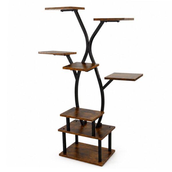4062961017066-1 Lemodo Pflanzenregal mit 8 Ablagen, schmaler Pflanzenständer 122 cm