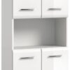 Badhochschrank ICE weiß weiß Hochglanz B/H/T: ca. 60x185x30 cm Badhochschrank ICE weiß weiß Hochglanz B/H/T: ca. 60x185x30 cm