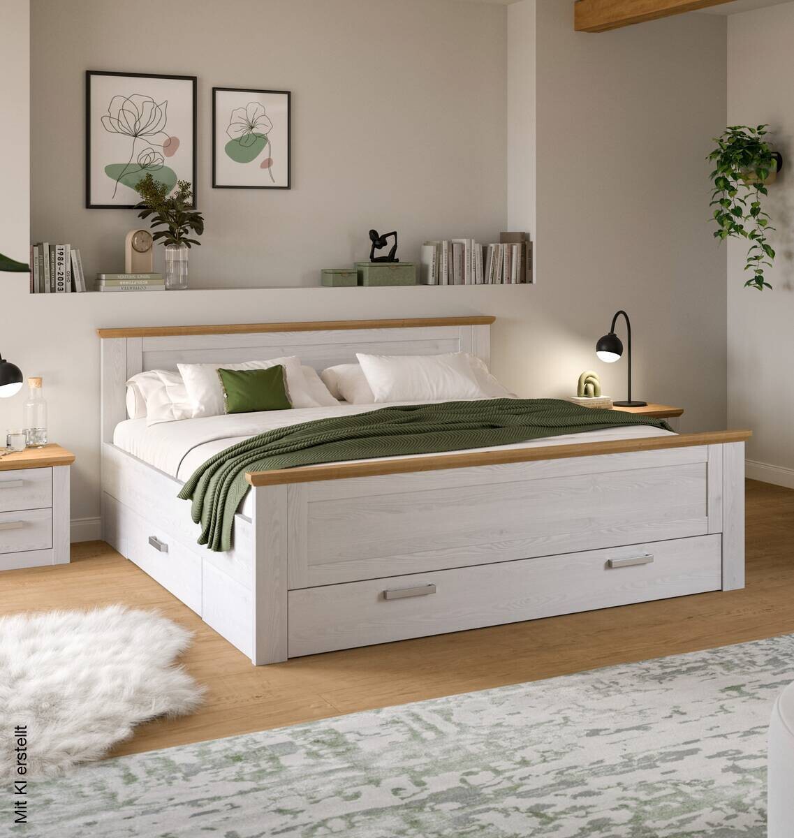 Bett VERONA Sibiu Lärche Nachbildung Eiche Artisan Nachbildung