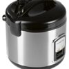 GOURMETmaxx Reiskocher schwarz silber B/H/L: ca. 23,6x25,2x23,2 cm