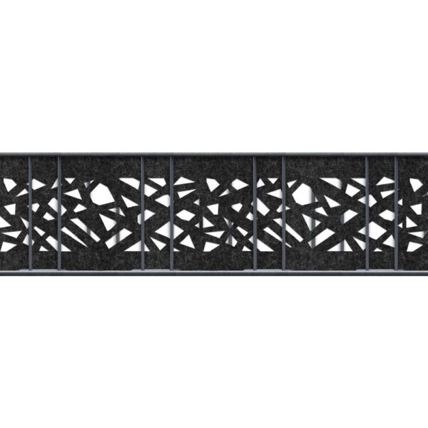 zaun|zu® Sichtschutzstreifen Design Vlies Graphic für Doppelstabmatten Schwarzgrau 2, 6m