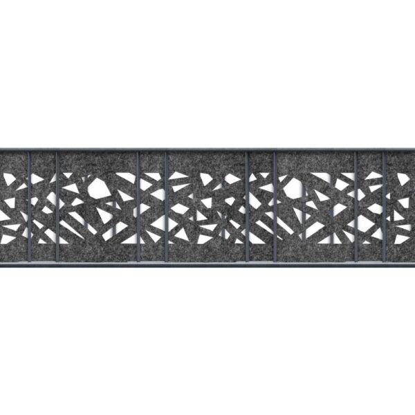 zaun|zu® Sichtschutzstreifen Design Vlies Graphic für Doppelstabmatten Anthrazit 2, 6m