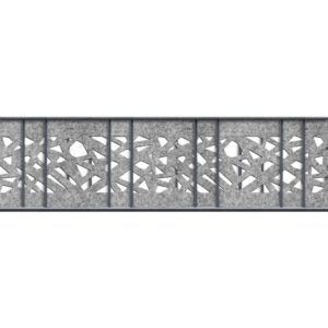 zaun|zu® Sichtschutzstreifen Design Vlies Graphic für Doppelstabmatten Hellgrau 2, 6m