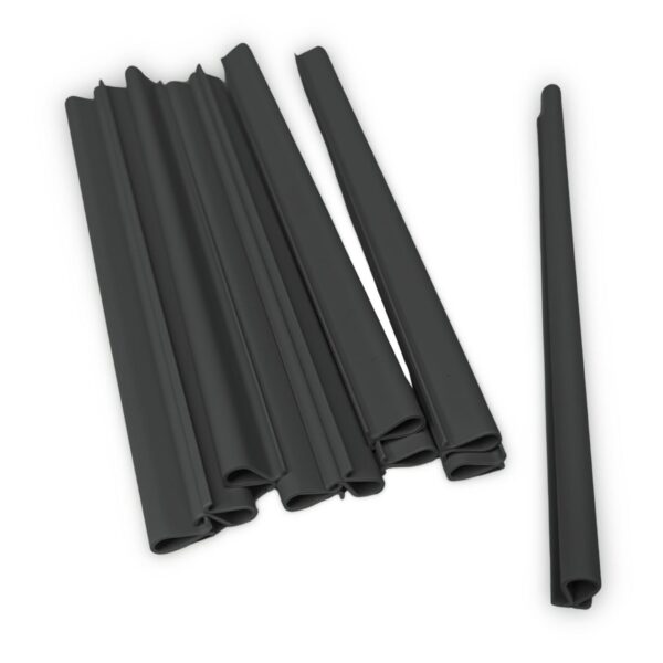 4068864103707-1 zaun|zu® Sichtschutzstreifen Klemmschiene OMEGA – Clip Anthrazit 1er Pack