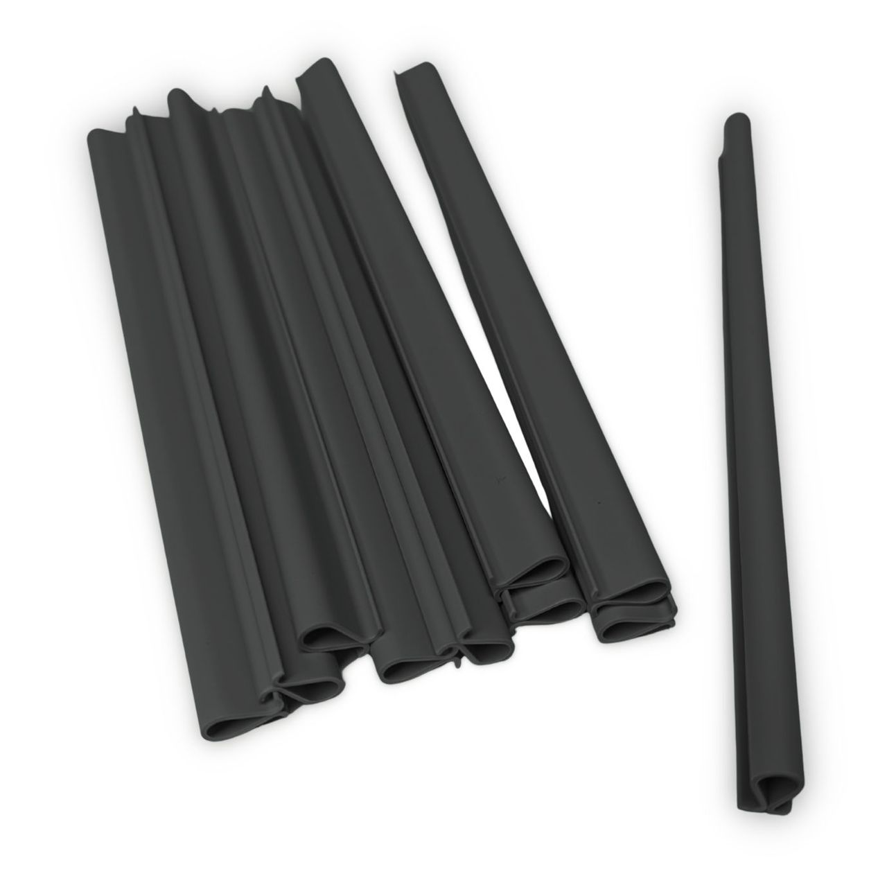 zaun|zu® Sichtschutzstreifen Klemmschiene OMEGA – Clip Anthrazit 1er Pack