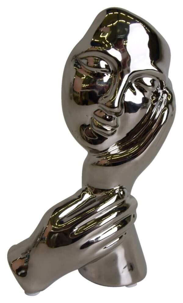Dekorationsartikel silber Keramik H: ca. 17,5 cm