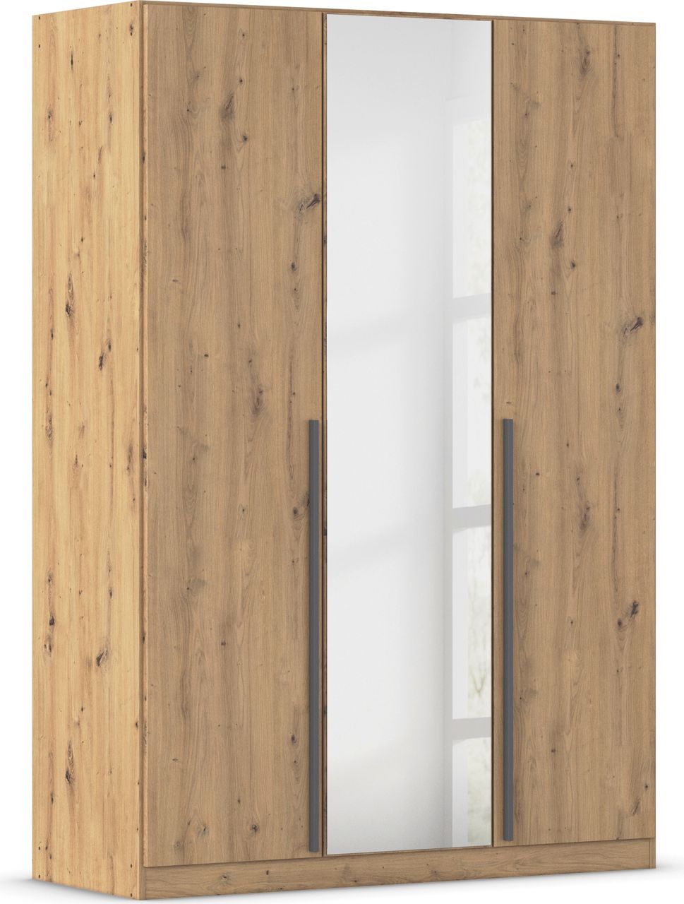 Rauch Möbel rauch Alba Kleiderschrank 3 – türig, mit Spiegel, farbe Eiche Artisan Breite 136 cm