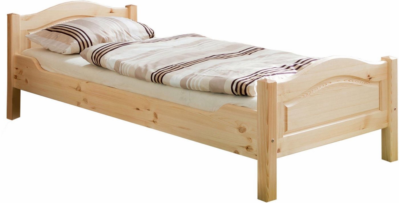 Ticaa Massivholzbett Rita, Doppelbett, aus Kiefer Massivholz, inkl. Rollrost