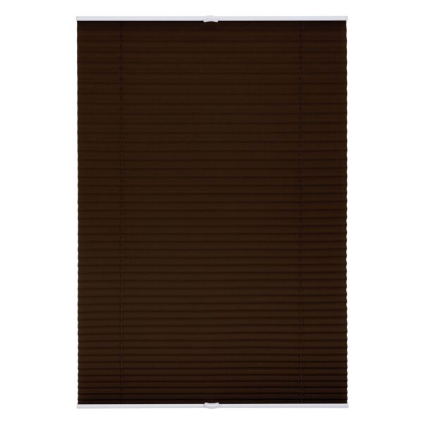 Lichtblick Plissee Klemmfix, ohne Bohren, verspannt – Braun, 45 cm x 130 cm (B x L)