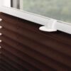 Lichtblick Plissee Klemmfix, ohne Bohren, verspannt – Braun, 45 cm x 130 cm (B x L)