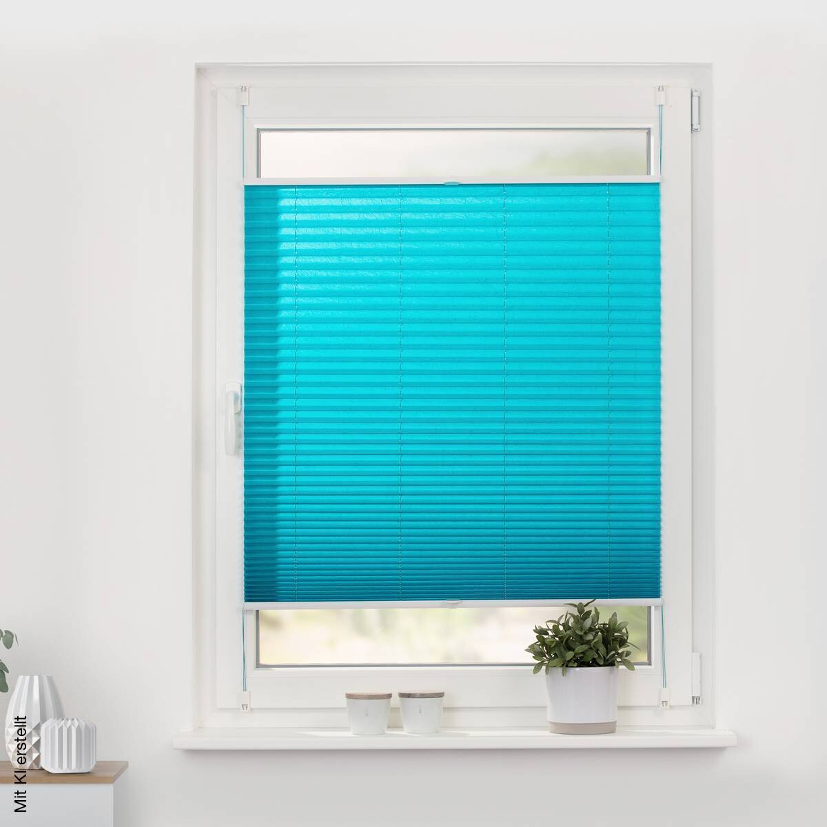 LICHTBLICK Spannplissee blau B/L: ca. 70x130 cm