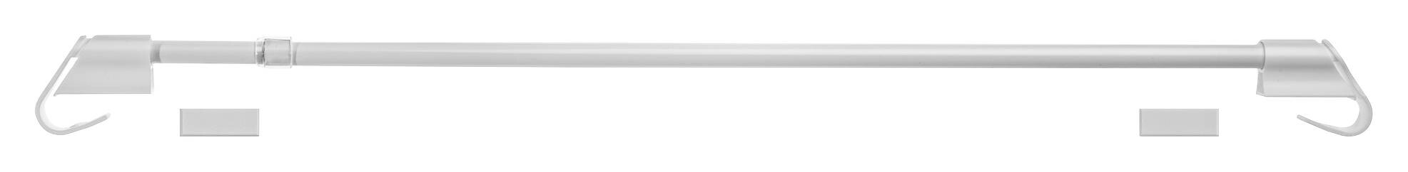 LICHTBLICK Gardinenstange weiß Metall ausziehbar von ca. 55 bis 85 cm 1.0 Läufe