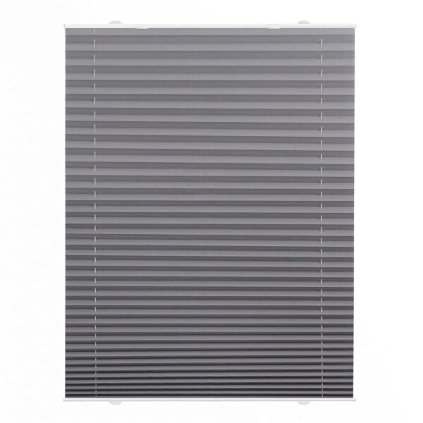 Lichtblick Plissee Haftfix, ohne Bohren Grau, 80 cm x 130 cm (B x L)