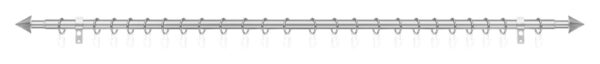 LICHTBLICK Gardinenstange Kegel Chrom Metall D: ca. 2 cm ausziehbar von ca. 130 bis 240 cm 1.0 Läufe LICHTBLICK Gardinenstange Kegel Chrom Metall D: ca. 2 cm ausziehbar von ca. 130 bis 240 cm 1.0 Läufe