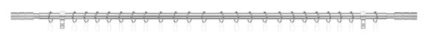 LICHTBLICK Gardinenstange Zylinder Edelstahloptik Metall D: ca. 2 cm ausziehbar von ca. 130 bis 240 cm 1.0 Läufe LICHTBLICK Gardinenstange Zylinder Edelstahloptik Metall D: ca. 2 cm ausziehbar von ca. 130 bis 240 cm 1.0 Läufe