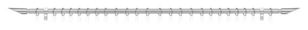 LICHTBLICK Gardinenstange Lipstick Edelstahloptik Metall D: ca. 2 cm ausziehbar von ca. 130 bis 240 cm 1.0 Läufe LICHTBLICK Gardinenstange Lipstick Edelstahloptik Metall D: ca. 2 cm ausziehbar von ca. 130 bis 240 cm 1.0 Läufe