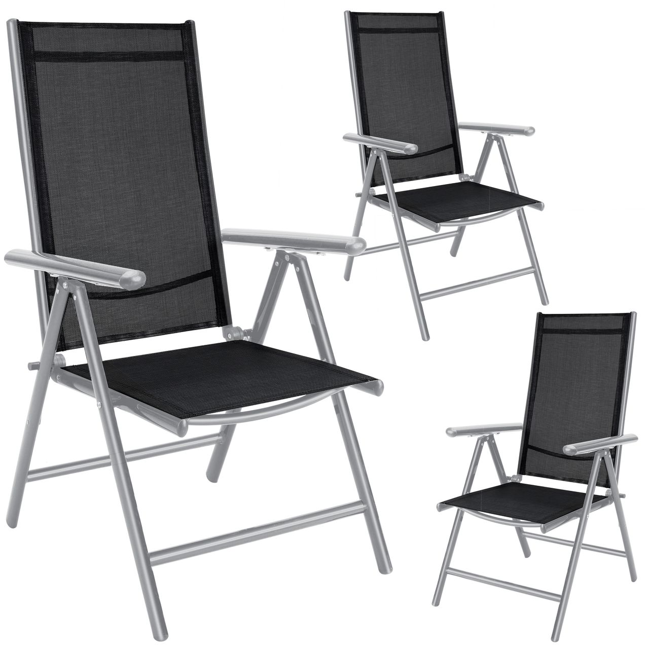 Casaria Gartenstuhl Bern 3er – Set Silber