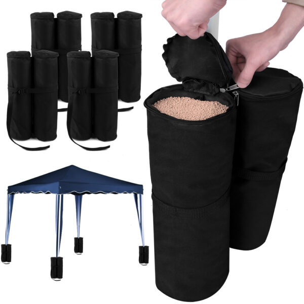 Casaria Deuba Pavillon Standsicherung – 4 Elemente mit je 2 Säcken zum Befüllen