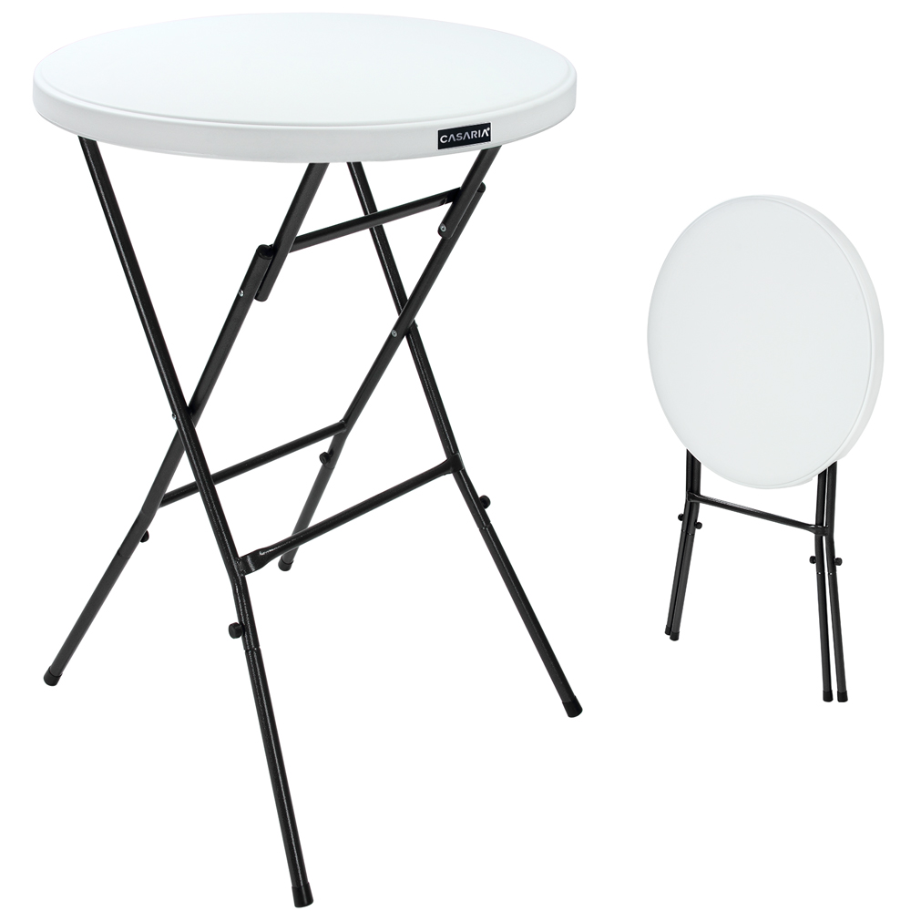Casaria Deuba Stehtisch aus Kunststoff, 80 cm