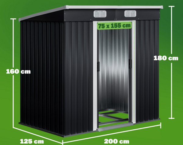 Casaria Deuba Gerätehaus Metall verzinkt 3, 35m³
