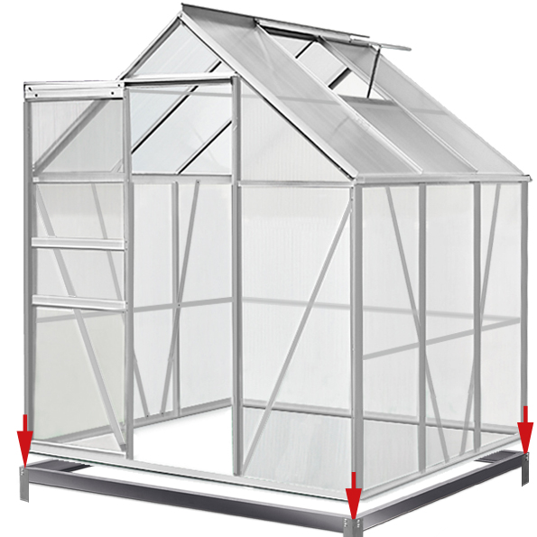 Casaria Deuba Gewächshaus 5, 85 m³ – 1 Fenster