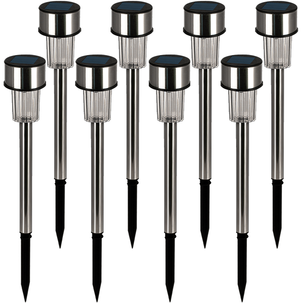 Casaria Deuba Solarleuchte LED Gartenleuchte 31cm 8 tlg weiß